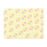 Battenburg Cake Pattern. Pink and Yellow. Post Cards