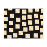 Battenburg Cake Pattern. Pink and Yellow. Postcard