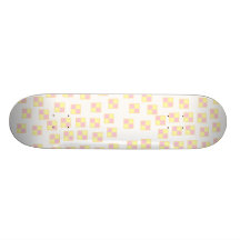 Battenburg Cake Pattern. Pink and Yellow. Custom Skate Board