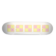 Battenburg Cake. Pink and Yellow. Skateboard Decks