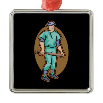 batter up Christmas Tree Ornament