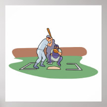 batter up waiting for pitch baseball design print