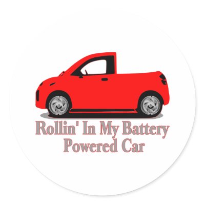 Battery Car Stickers by goldnsun
