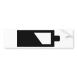 battery icon bumper sticker