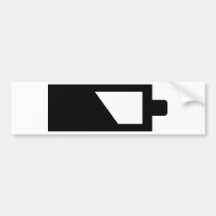 battery icon bumper sticker