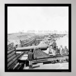 Battery of Parrott Guns at Fort Brady, VA 1864 posters