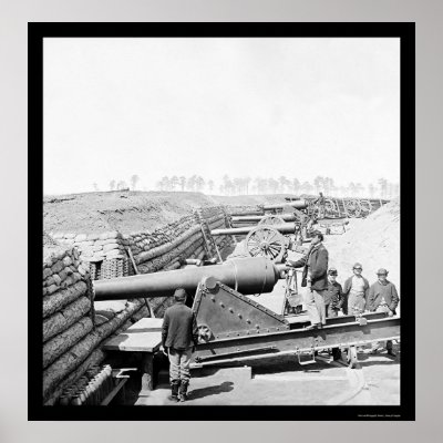 Battery of Parrott Guns at Fort Brady, VA 1864 by lc_civilwar