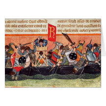 Battle between Romans and Gauls Card
