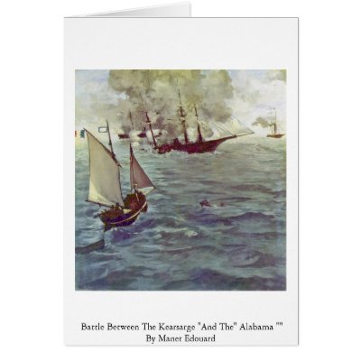 Battle Between The Kearsarge "And The" Alabama "" Greeting Card by Artcollection