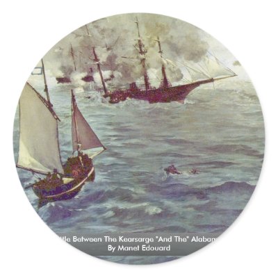 Battle Between The Kearsarge "And The" Alabama "" Stickers by Artcollection
