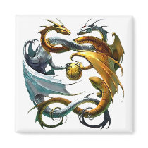 Battle Dragons Refrigerator Magnets