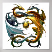 Battle Dragons Print