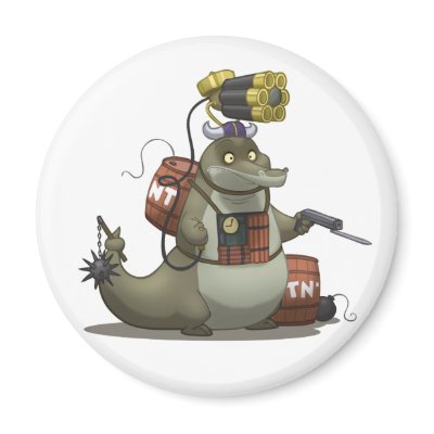 Battle Gator Magnet by stlewis75