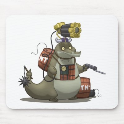 Battle Gator Mousepad by stlewis75