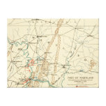 Battle of Antietam - Civil War Panoramic Map 7 Gallery Wrapped Canvas