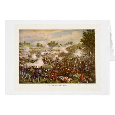Battle of Bull Run by Kurz and Allison 1889 Greeting Cards by lc_civilwar