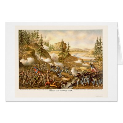 Battle of Chattanooga by Kurz and Allison 1863 Greeting Card by lc_civilwar