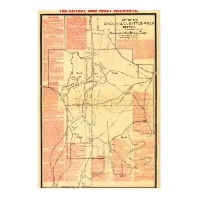 Battle of Chickamauga - Civil War Panoramic Map Poster by LanternPress
