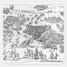 Battle of Courtrais Between French and Flemish Sticker