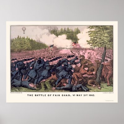 Battle of Fair Oaks by  1862 Poster by lc_civilwar