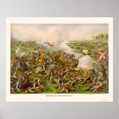 Battle of Five Forks, VA 1865 Posters by lc_civilwar