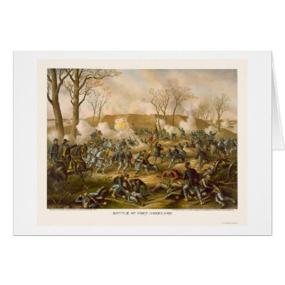 Battle of Fort Donelson by Kurz and Allison 1862 Card by lc_civilwar