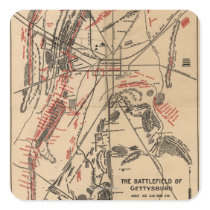 Battle of Gettysburg 2 Square Stickers