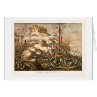 Battle of Lookout Mountain by Kurz & Allison 1863 Cards by lc_civilwar