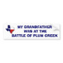 BATTLE OF PLUM CREEK BUMPER STICKER