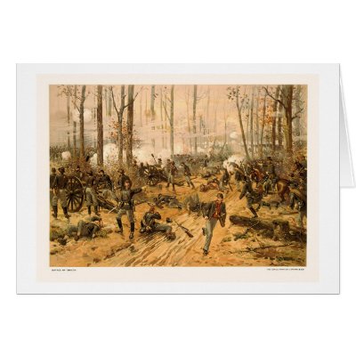 Battle of Shiloh by Thure de Thulstrup 1888 Card by lc_civilwar