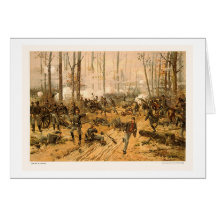 Battle of Shiloh by Thure de Thulstrup 1888 Card