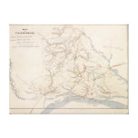 Battle of Shiloh - Civil War Panoramic Map 4 Gallery Wrap Canvas