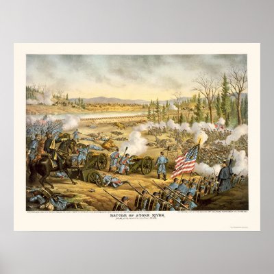 Battle of Stone River by Kurz and Allison 1891 Poster by lc_civilwar