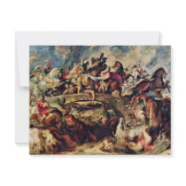 Battle Of The Amazons By Rubens Peter Paul Personalized Announcements