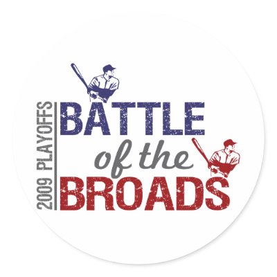 Battle of the Broads Round Sticker by worldsfair