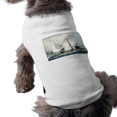 Battle of the Monitor and Merrimack Doggie Tee by parrow1978
