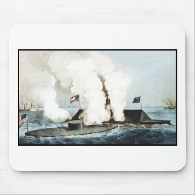 Battle of the Monitor and Merrimack Mouse Pads by parrow1978