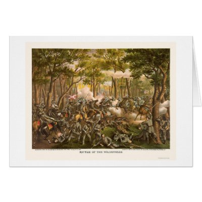 Battle of the Wilderness by Kurz and Allison 1864 Greeting Cards by lc_civilwar