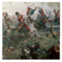 Battle of Waterloo, 18th June 1815, 1898 (colour l Tiles