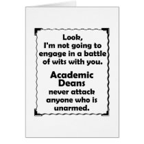 Battle of Wits Academic Dean Card