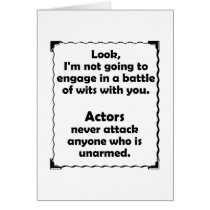 Battle of Wits Actors Greeting Cards