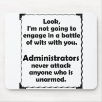 Battle of Wits Administrator Mouse Pad