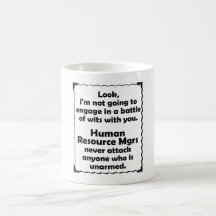 Battle of Wits Human Resource Manager Coffee Mugs