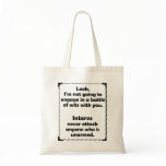 Battle of Wits Intern Bags