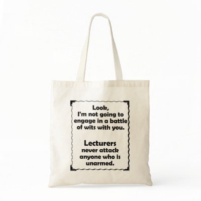 Battle of Wits Lecturer Bags by mnlakewear