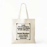 Battle of Wits Social Worker Canvas Bags