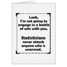 Battle of Wits Statistician Greeting Card