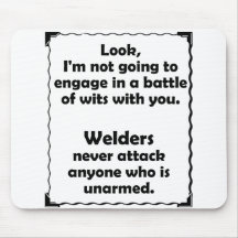 Battle of Wits Welder Mouse Pad