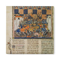 Battle scene, from the biography of Godefroi