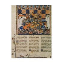 Battle scene, from the biography of Godefroi